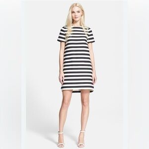 NWOT Kate Spade Black and White Striped Midi Dress